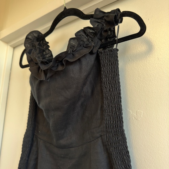 Reformation Black Ruffled Mini Dress - Picture 5 of 7